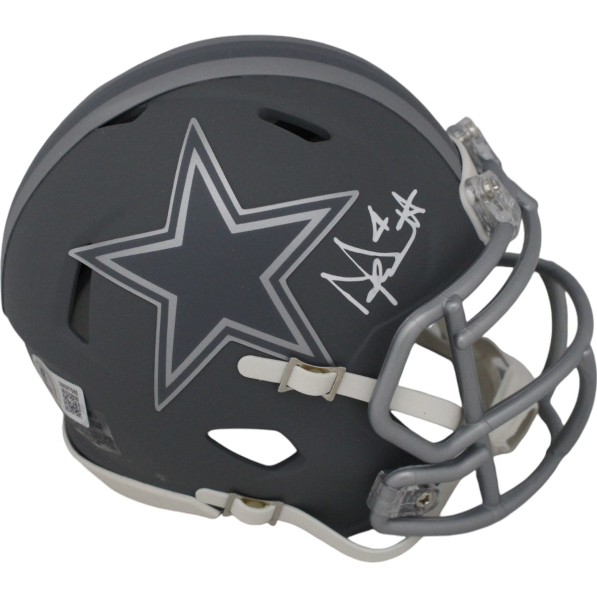 Dak Prescott Dallas Cowboys Slate Signed Mini Helmet-Powers Sports Memorabilia