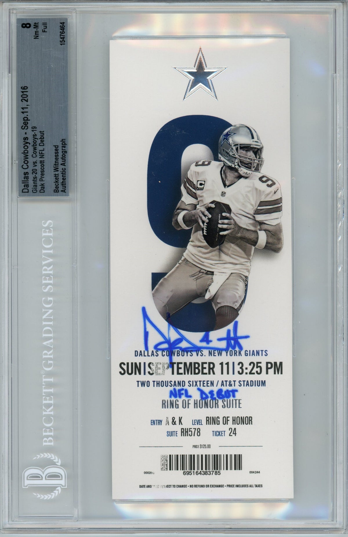 Kurt Warner St Louis Rams Signed Card - Grade 7 Ticket Stub SB MVP Beckett Beckett-Powers Sports Memorabilia