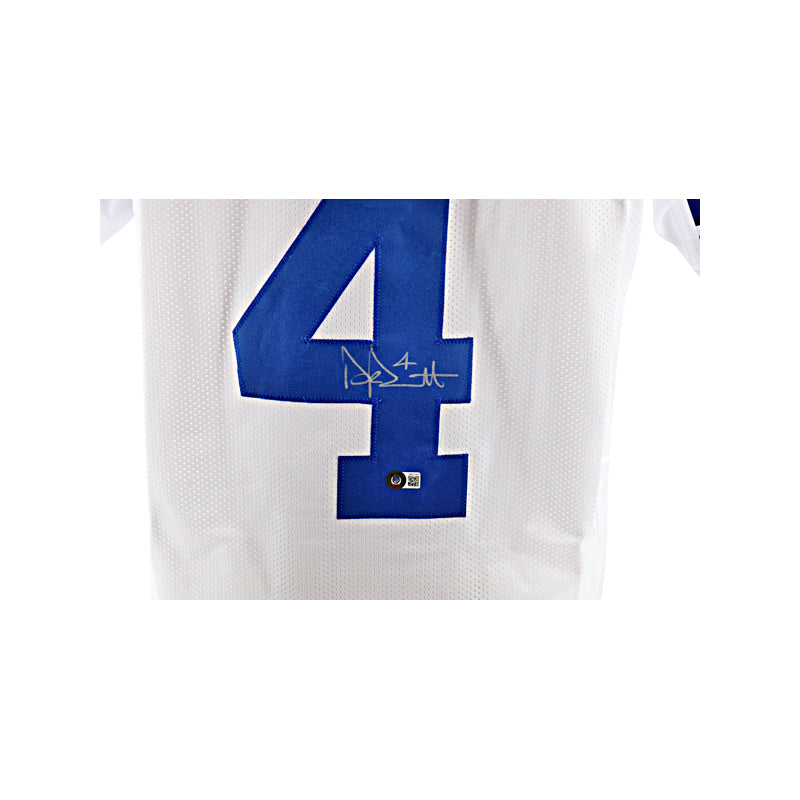 Dak Prescott Dallas Cowboys Signed Pro Style White Jersey (Beckett Auth)-Powers Sports Memorabilia