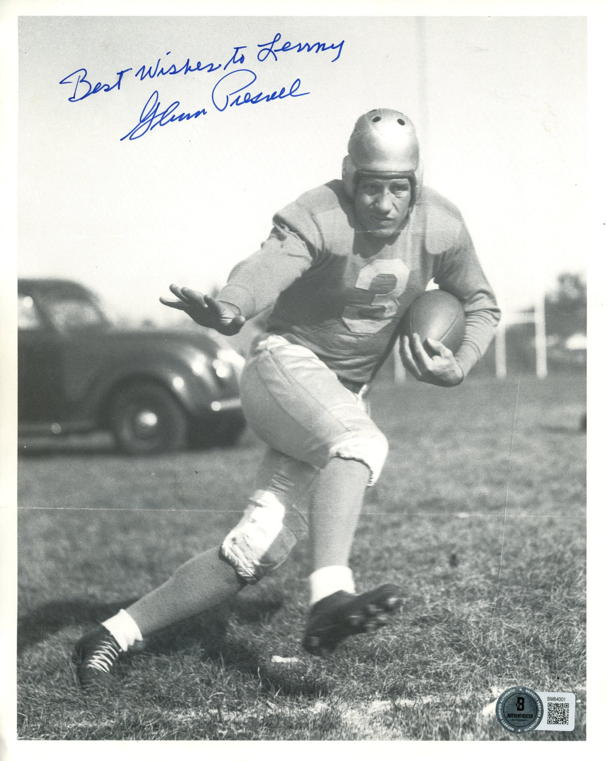 Glenn Presnell Detroit Lions Signed 8x10 Photo - Personalized Beckett Beckett-Powers Sports Memorabilia