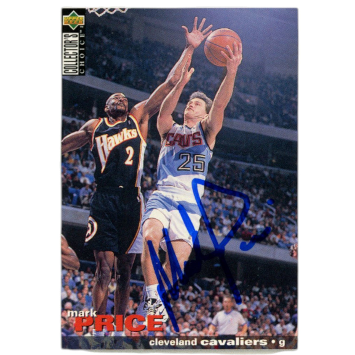 Mark Price Upper Deck 95-96 Collectors Choice 125 Signed Card-Powers Sports Memorabilia