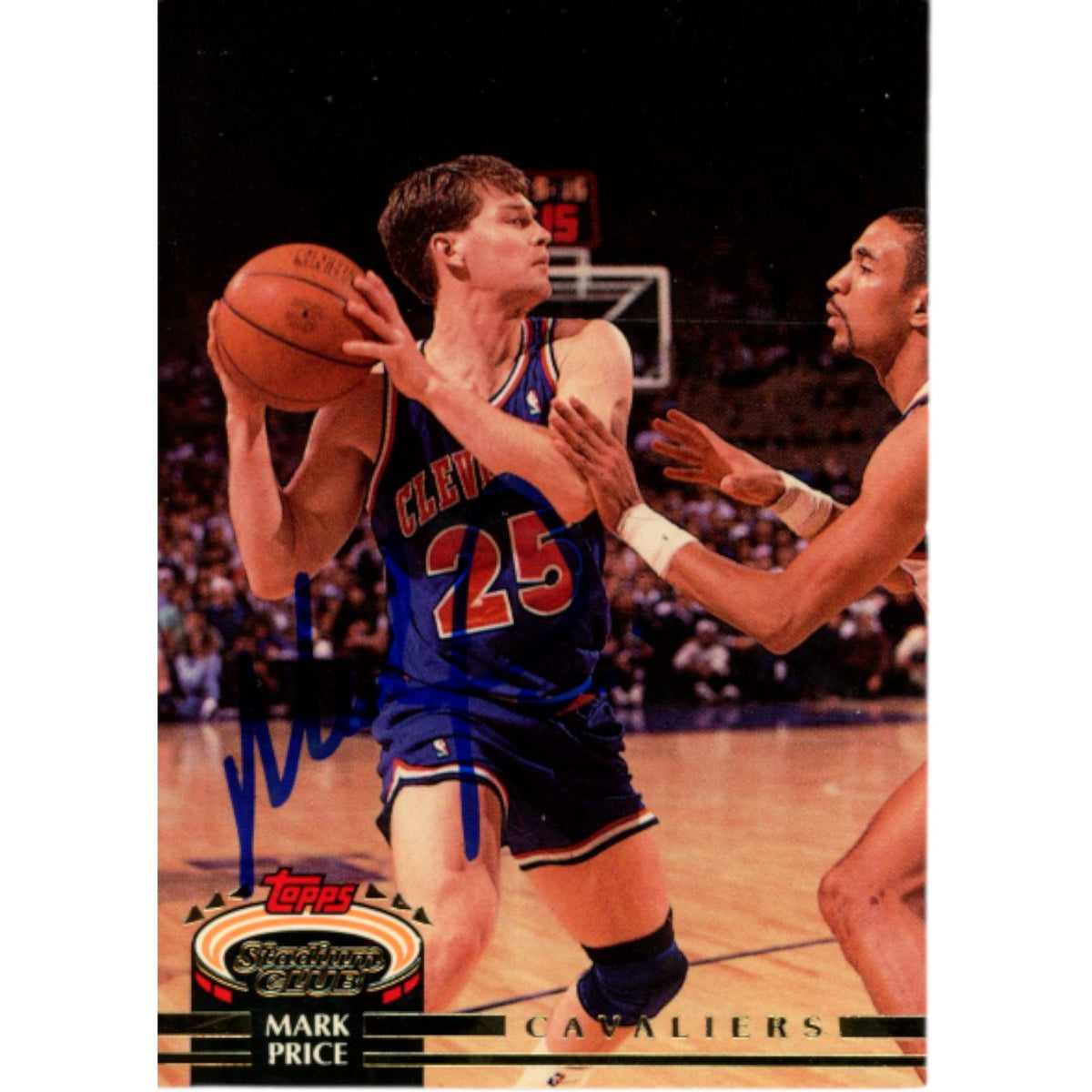 Mark Price Cleveland Cavaliers Signed Card - Stadium Club 92-93 #12 Beckett Beckett-Powers Sports Memorabilia