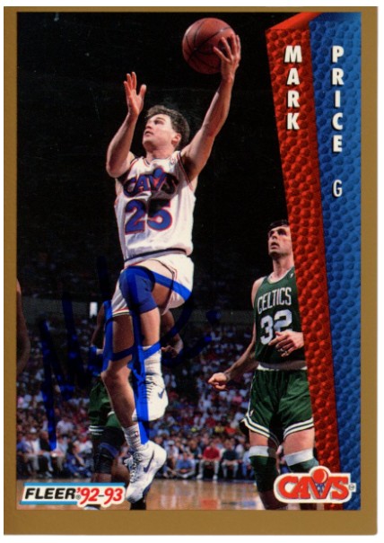 Mark Price Cleveland Cavaliers Signed Card - 1992-1993 Fleer #43 Beckett Beckett-Powers Sports Memorabilia