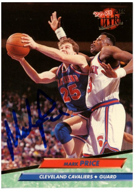 Mark Price Cleveland Cavaliers Signed Card - 92-93 Fleer Ultra #38 Beckett Beckett-Powers Sports Memorabilia