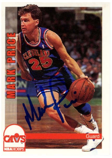 Mark Price Cleveland Cavaliers Signed Card - 1992-1993 Hoops #43 Beckett Beckett-Powers Sports Memorabilia