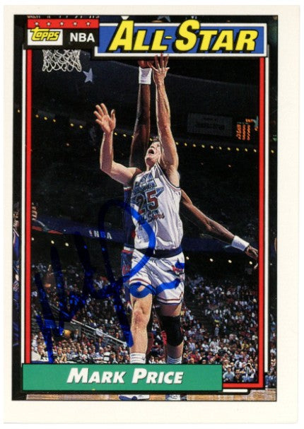 Mark Price Cleveland Cavaliers Signed Card - 1992-93 Topps #113 Beckett Beckett-Powers Sports Memorabilia