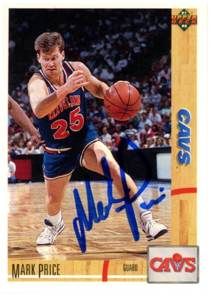 Mark Price Cleveland Cavaliers Signed Card - 91-92 Upper Deck #239 Beckett Beckett-Powers Sports Memorabilia