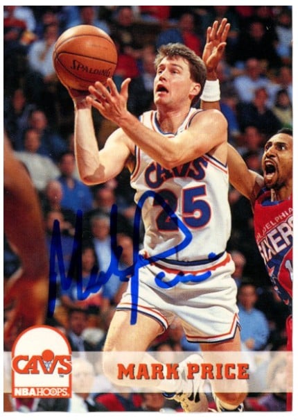 Mark Price Cleveland Cavaliers Signed Card - 1993-1994 Hoops #41 Beckett Beckett-Powers Sports Memorabilia