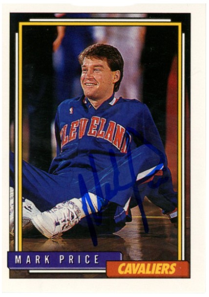 Mark Price Cleveland Cavaliers Signed Card - 1993 Topps #379 Beckett Witness Beckett-Powers Sports Memorabilia