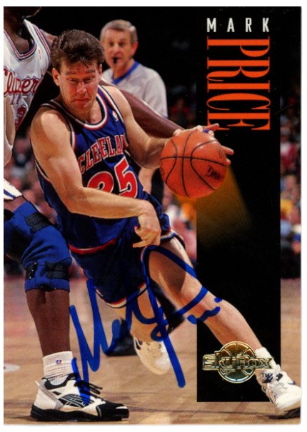 Mark Price Cleveland Cavaliers Signed Card - 1994-1995 Skybox #33 Beckett Beckett-Powers Sports Memorabilia