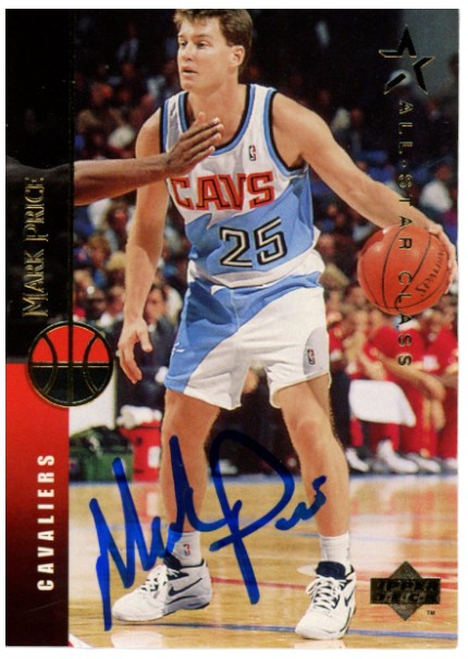 Mark Price Cleveland Cavaliers Signed Card - 1994-1995 Upper Deck #220 Beckett Beckett-Powers Sports Memorabilia