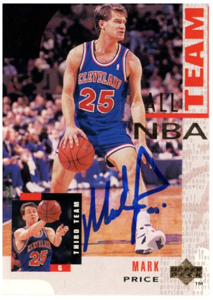 Mark Price Cleveland Cavaliers Signed Card - 1994 Upper Deck #24 Beckett Beckett-Powers Sports Memorabilia