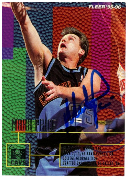 Mark Price Cleveland Cavaliers Signed Card - 1995-1996 Fleer #31 Beckett Beckett-Powers Sports Memorabilia