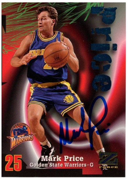 Mark Price Golden State Warriors Signed Card - 97-98 Skybox Z-Force #48 Beckett Beckett-Powers Sports Memorabilia