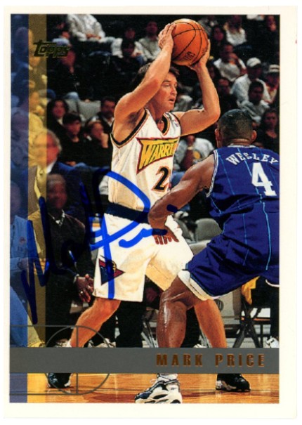Mark Price Golden State Warriors Signed Card - 97-98 Topps #151 Beckett Beckett-Powers Sports Memorabilia