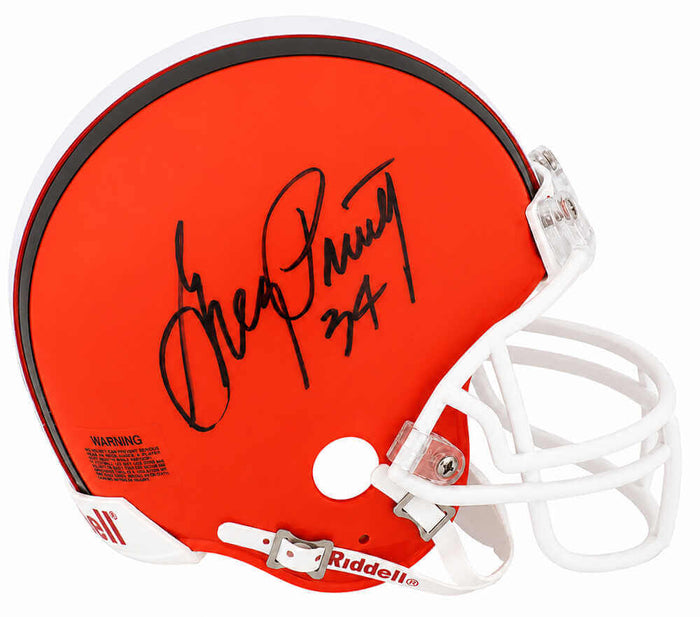 Greg Pruitt Autographed Cleveland Browns Riddell (VSR4) Mini Helmet-Powers Sports Memorabilia