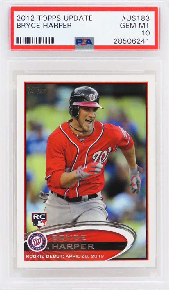 Bryce Harper (Washington Nationals) 2012 Topps Update Baseball #US183 RC Rookie Card - PSA 10 GEM MINT (New Label)-Powers Sports Memorabilia