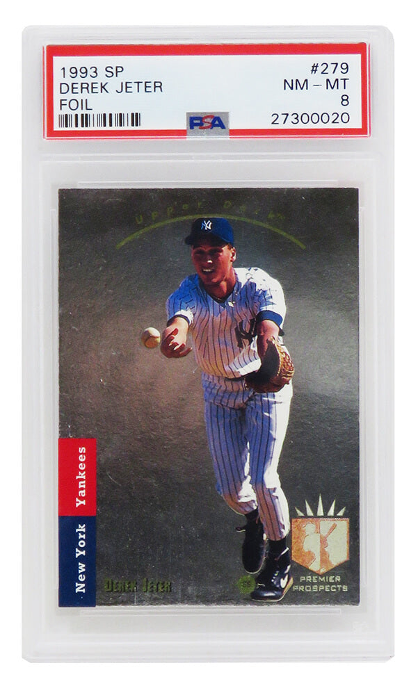 Derek Jeter (New York Yankees) 1993 SP Foil Baseball RC Rookie Card #279 PSA 8 NM MT (A)-Powers Sports Memorabilia