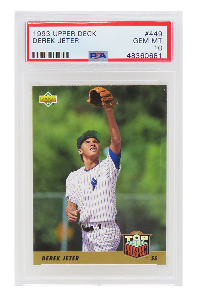 Derek Jeter (New York Yankees) 1993 Upper Deck Baseball RC Rookie Card #449 PSA 10 GEM MINT-Powers Sports Memorabilia