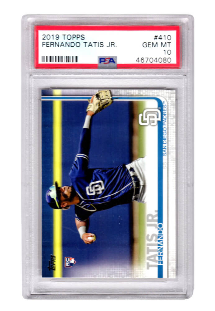 Fernando Tatis Jr (San Diego Padres) 2019 Topps Series 2 Baseball #410 RC Rookie Card - PSA 10 GEM MINT-Powers Sports Memorabilia