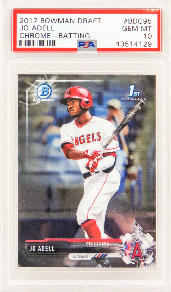 Jo Adell (Los Angeles Angels) 2017 Bowman Chrome Baseball #BDC95 RC Rookie Card - PSA 10 GEM MINT-Powers Sports Memorabilia