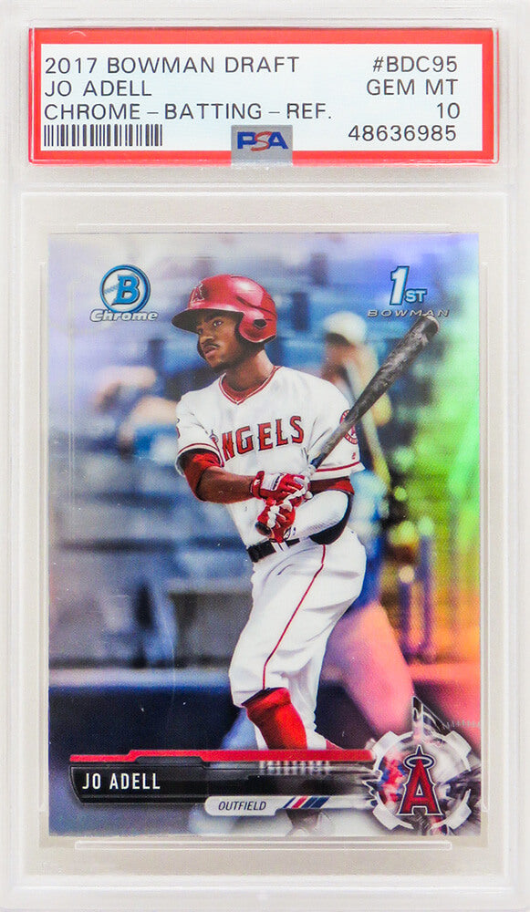 Jo Adell Los Angeles Angels 2017 Bowman Chrome Refractor Baseball #BDC95