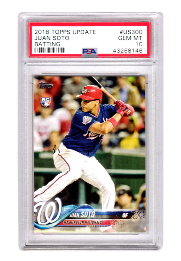 Juan Soto (Washington Nationals) 2018 Topps Update Baseball #US300 RC Rookie Card - PSA 10 GEM MINT-Powers Sports Memorabilia