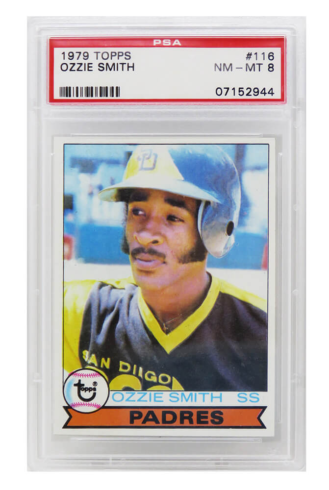 Ozzie Smith (San Diego Padres) 1979 Topps Baseball RC Rookie Card #116 PSA 8 NM MT (B)-Powers Sports Memorabilia