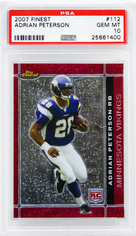 Adrian Peterson Minnesota Vikings 2007 Topps Finest Football #112 Rookie-Powers Sports Memorabilia