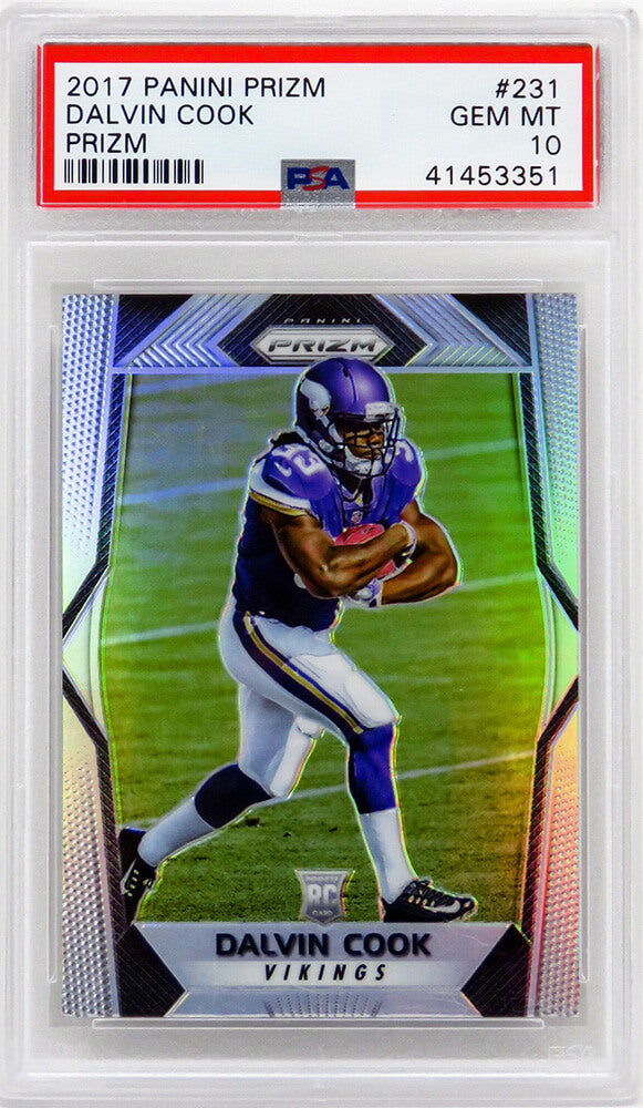 Dalvin Cook (Minnesota Vikings) 2017 Panini Prizm Football #231 Prizm RC Rookie Card - PSA 10 GEM MINT-Powers Sports Memorabilia