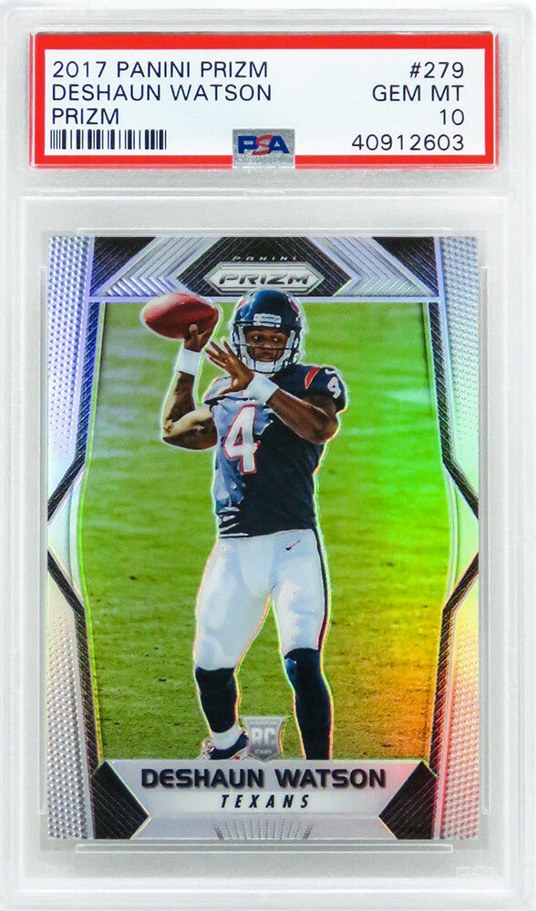 Deshaun Watson (Houston Texans) 2017 Panini Prizm Football #279 Prizm RC Rookie Card - PSA 10 GEM MINT-Powers Sports Memorabilia