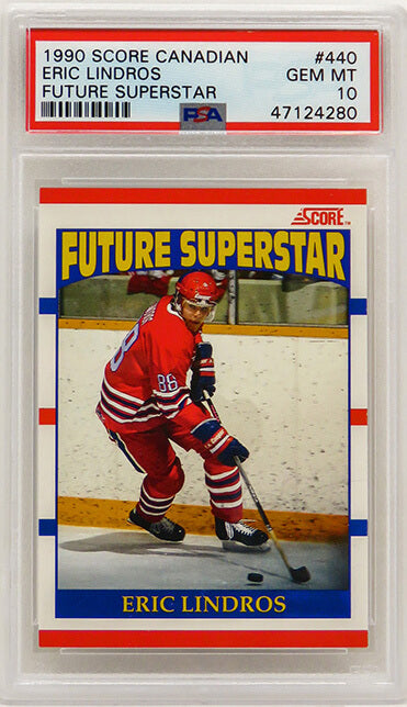 Eric Lindros 1990 Score Canadian Future Superstar Hockey #440 Rookie Card-Powers Sports Memorabilia