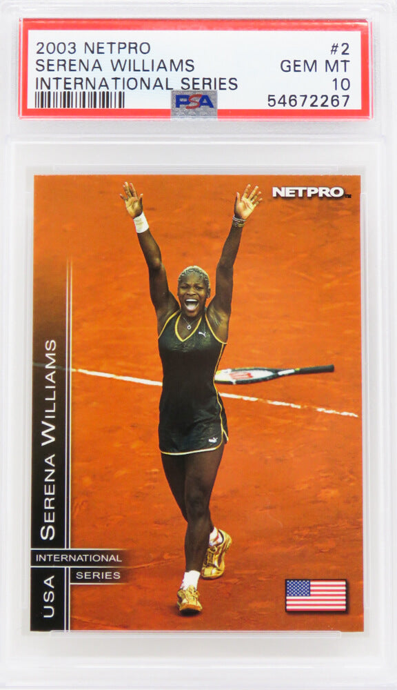 Serena Williams 2003 NetPro International Series Tennis RC Rookie Trading Card #2 PSA 10 GEM MINT-Powers Sports Memorabilia
