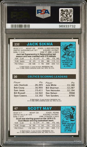 Larry Bird Signed 1980 Topps Rookie Card PSA 9 AUTO 10 - Celtics-Powers Sports Memorabilia