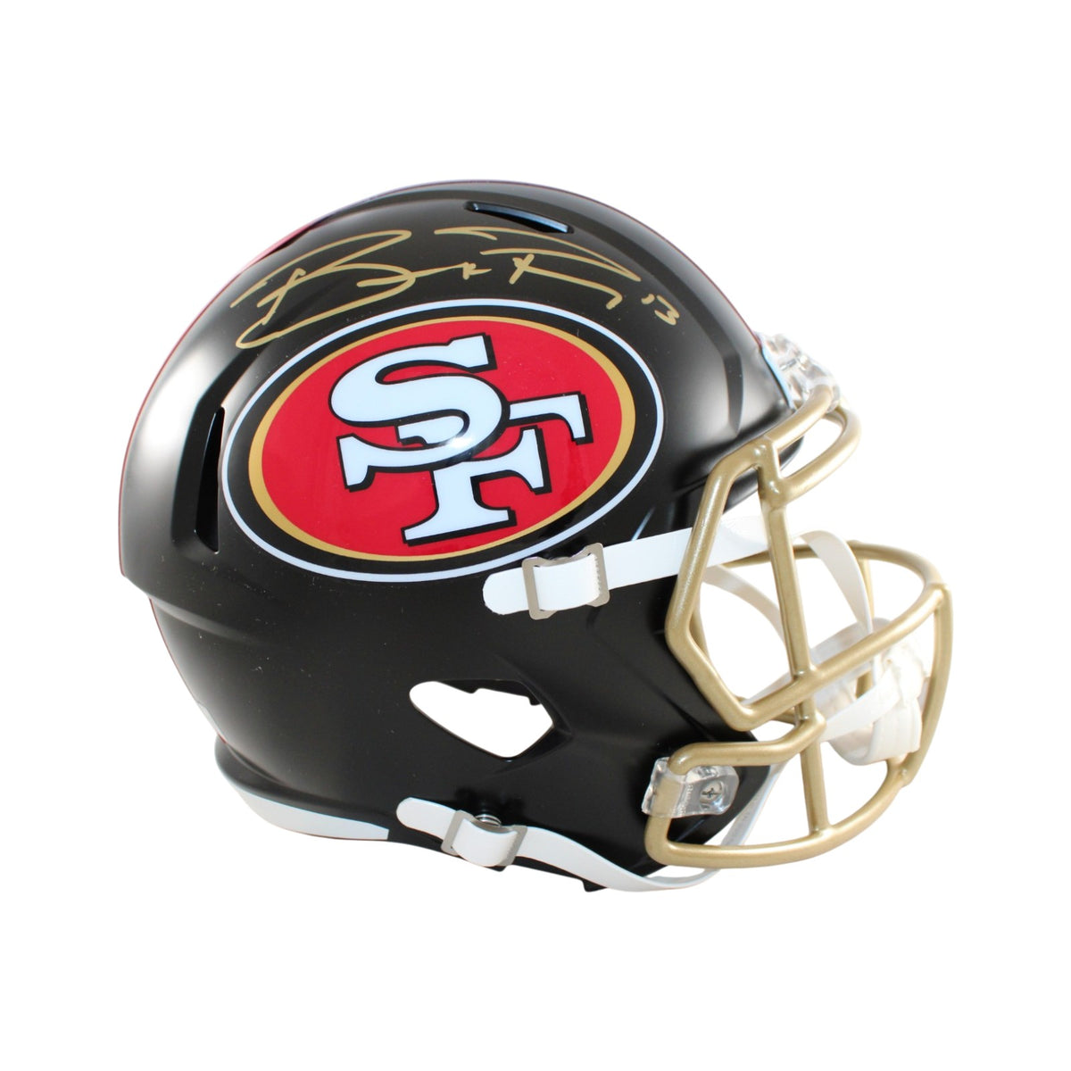 Brock Purdy San Francisco 49ers Rivalries Signed Helmet Replica-Powers Sports Memorabilia