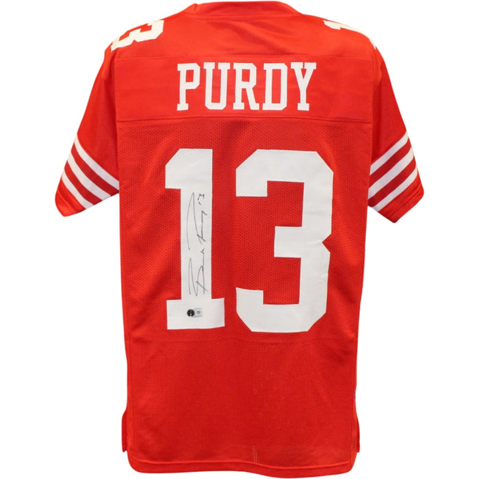 Brock Purdy Signed Pro Style Red Size XL Jersey – Beckett Witness Authenticated-Powers Sports Memorabilia