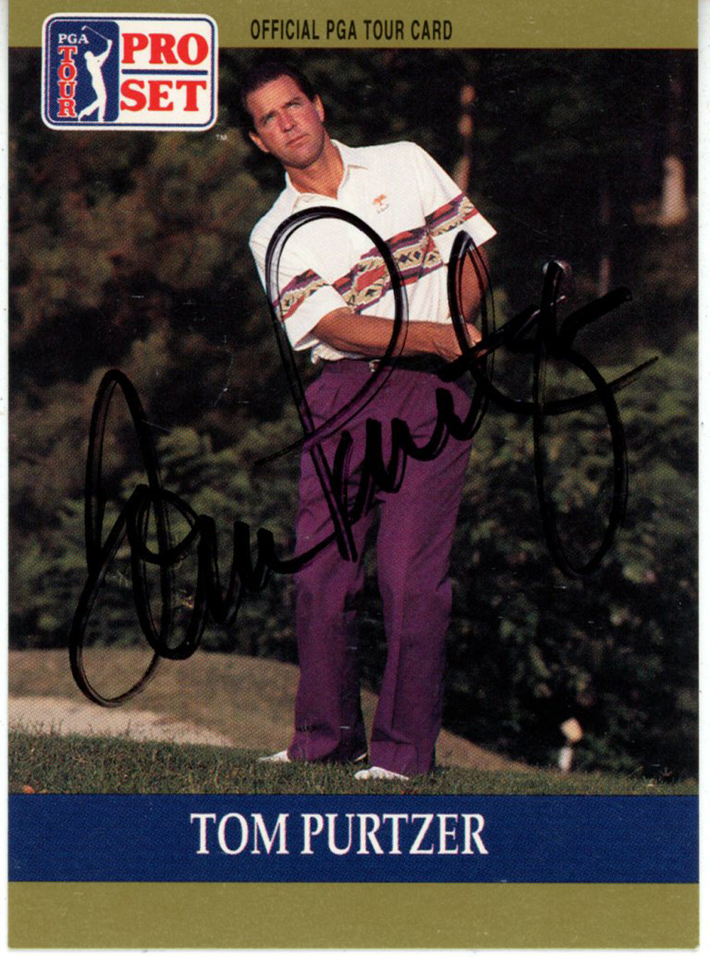 Tom Purtzer Pga Signed Card - 1990 Pro Set #5 Beckett Beckett-Powers Sports Memorabilia