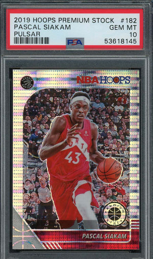 Pascal Siakam 2019 Hoops Premium Stock Pulsar Basketball Card #182 PSA 10-Powers Sports Memorabilia