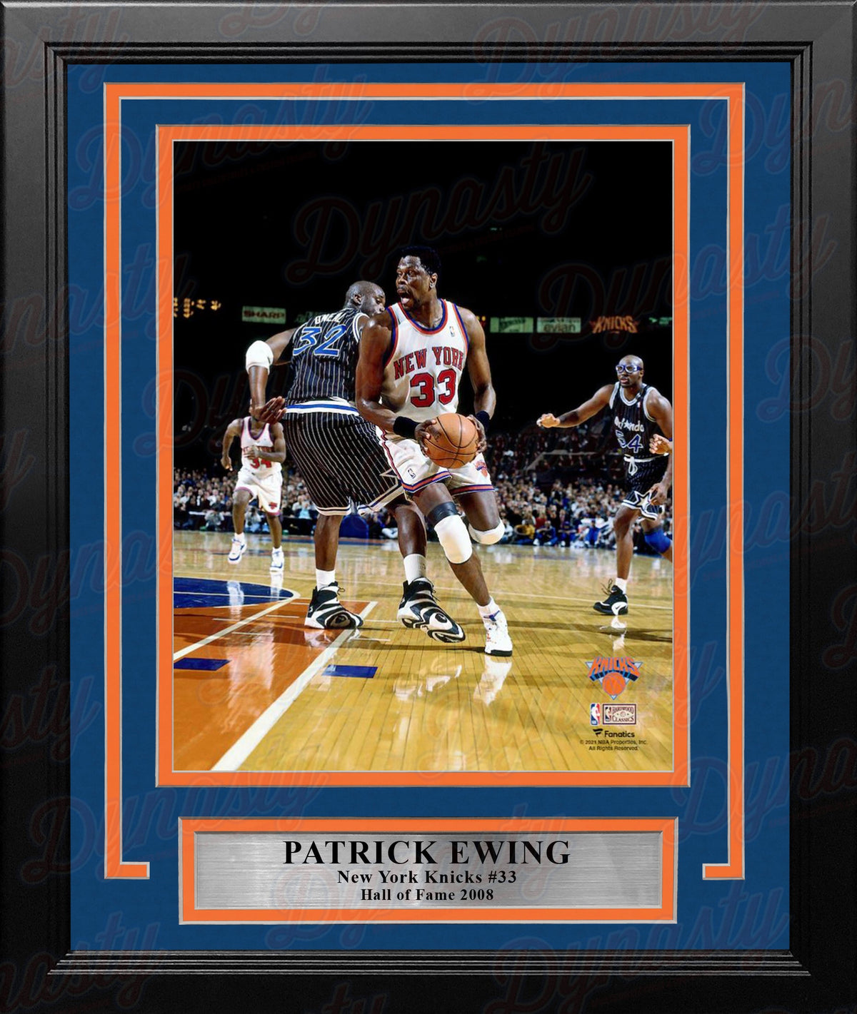 Patrick Ewing v. Shaquille O'Neal New York Knicks 8" x 10" Framed Basketball Display Photo-Powers Sports Memorabilia