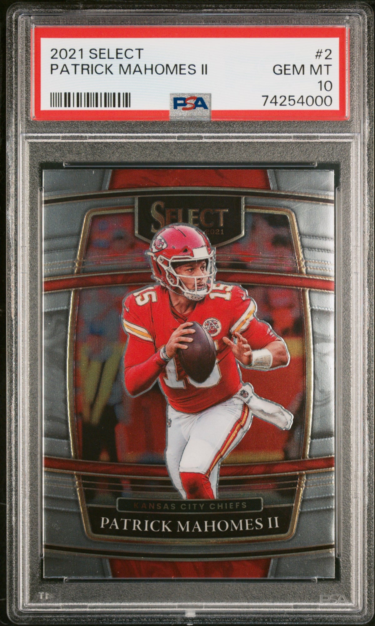 Patrick Mahomes 2021 Panini Select Football Card #2 Graded PSA 10-Powers Sports Memorabilia
