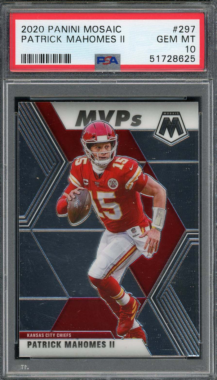 Patrick Mahomes 2020 Panini Mosaic Football Card #297 Graded PSA 10-Powers Sports Memorabilia