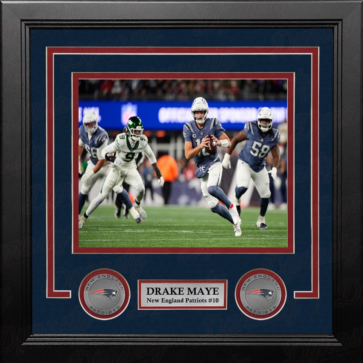 Drake Maye New England Patriots 8" x 10" Framed Rivalries Photo-Powers Sports Memorabilia