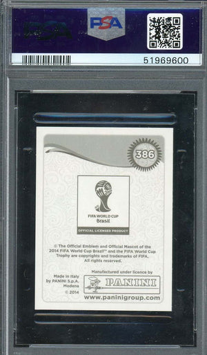 Paul Pogba 2014 Panini World Cup Stickers Rookie Card #386 PSA 10-Powers Sports Memorabilia