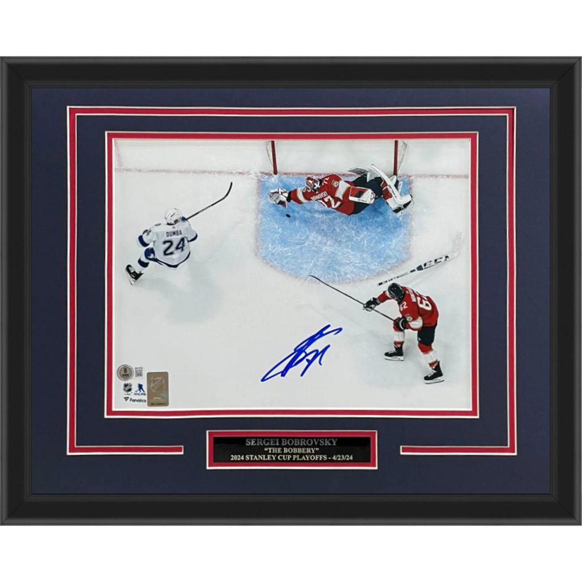 Autographed Sergei Bobrovsky Florida Panthers (The Bobbery) Deluxe Framed 11x14 Photo - Beckett-Powers Sports Memorabilia
