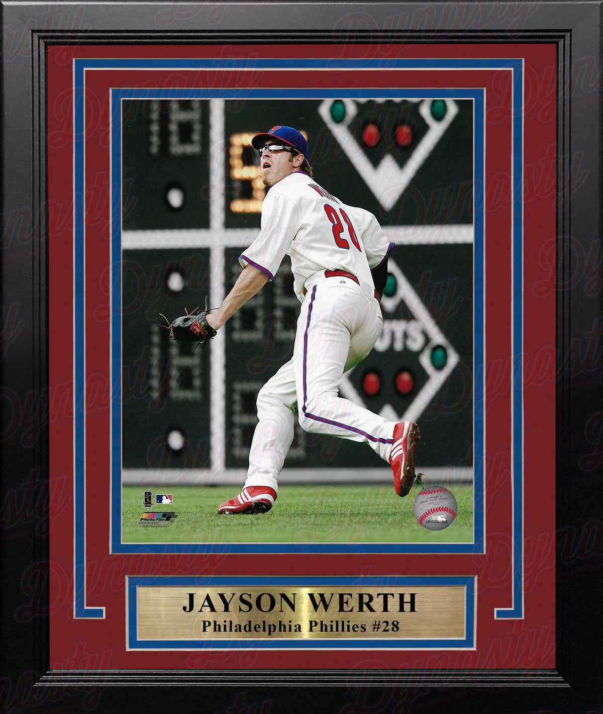 Jayson Werth in Action Philadelphia Phillies 8" x 10" Framed Baseball Display Photo-Powers Sports Memorabilia