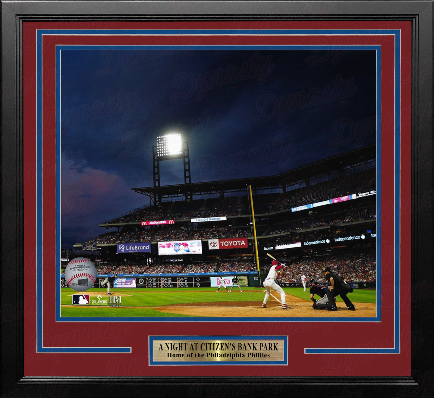 Night at Citizen's Bank Philadelphia Phillies 16" x 20" Framed Baseball Stadium Photo-Powers Sports Memorabilia