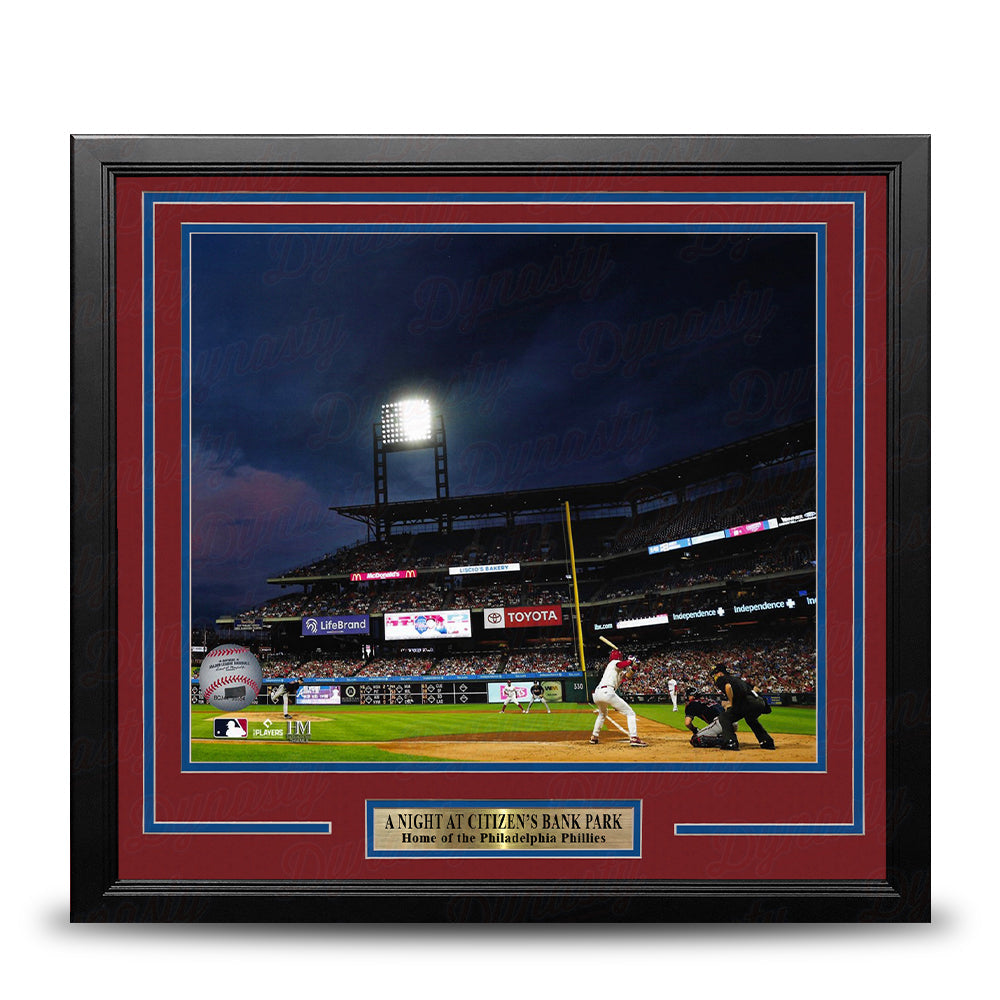 Night at Citizen's Bank Philadelphia Phillies 16" x 20" Framed Baseball Stadium Photo-Powers Sports Memorabilia