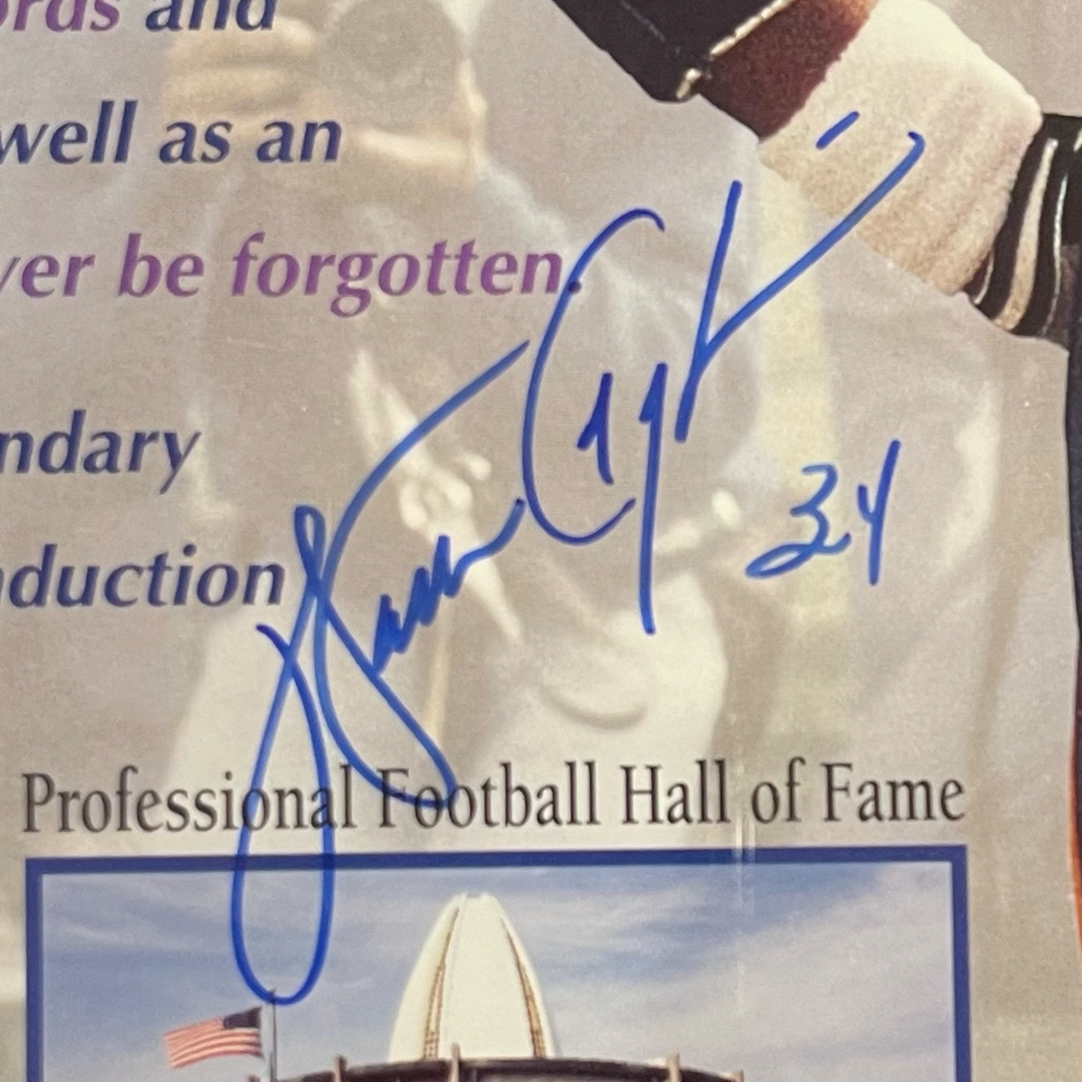 Autographed Walter Payton Chicago Bears "A Legend Among Us" Deluxe Framed 16x20 Photo - PSA/DNA