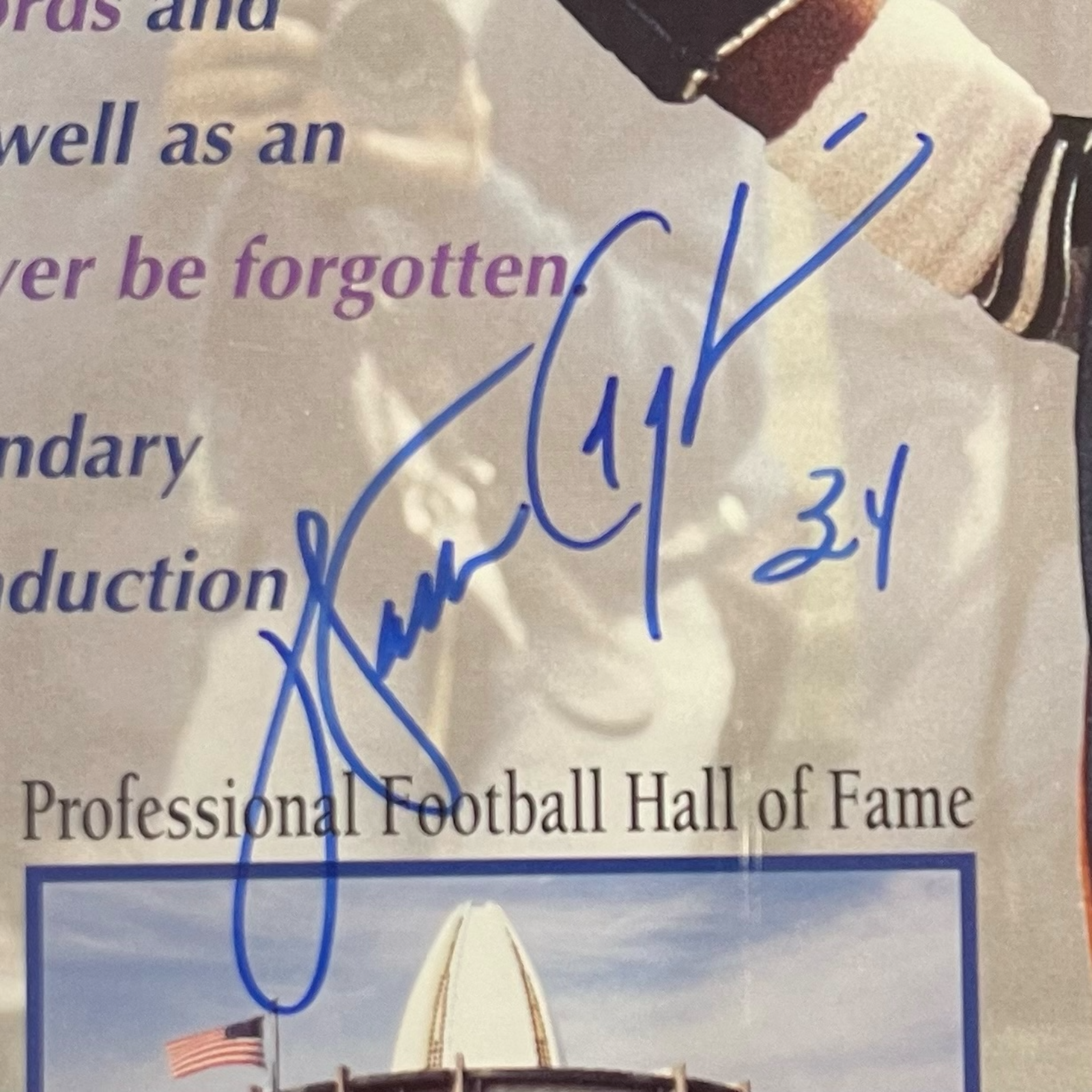 Autographed Walter Payton Chicago Bears "A Legend Among Us" Deluxe Framed 16x20 Photo - PSA/DNA