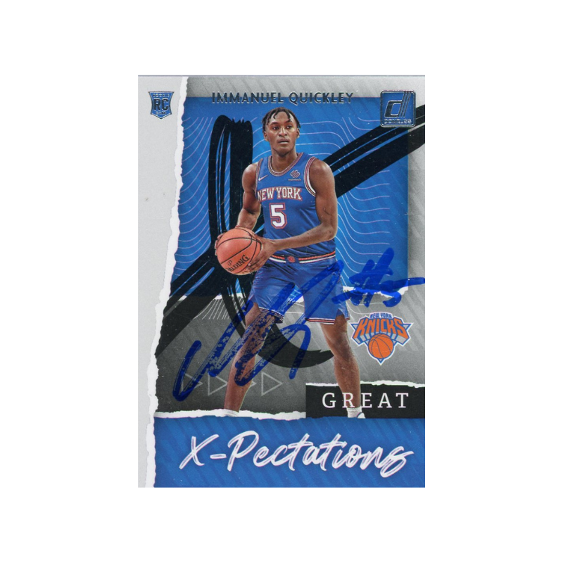 Immanuel Quickley New York Knicks Signed 2020 Donruss Great X-Pectations Rookie Card-Powers Sports Memorabilia